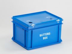 Batteriebox 20 liter, 2 Öffnungen, Deutsch