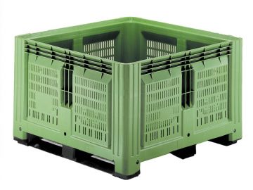 Agribox 780 liter 1200x1200x780 mm, 3 sleden, lichtgroen