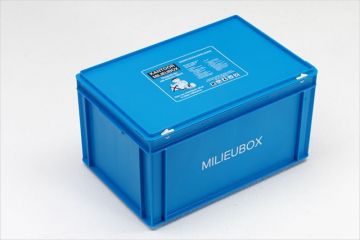 Umweltbox 60 Liter, 600x400x340 mm Mit Scharnierdeckel, blau