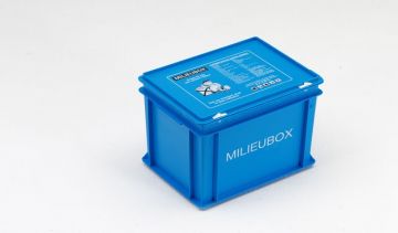 Umweltbox 20 Liter, 400x300x240 mm, mit Scharnierdeckel, blau