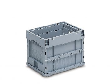 Faltbox 27 Liter, 400x300x300 mm grau mit Verriegelung (pro Stück)