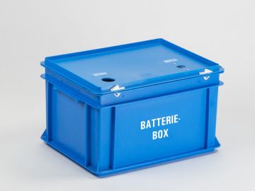 Batteriebox 20 liter, 2 Öffnungen, Deutsch