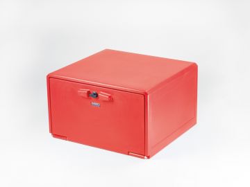 Fahrrad Delivery Box, 85 Liter, 570x550x335 mm rot (pro Stück)