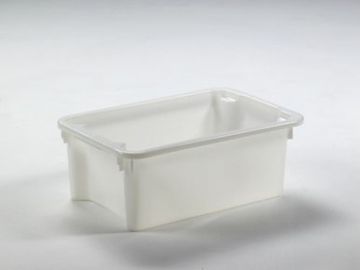 Euronorm Hygienische Drehstapelbehälter, Lebensmittelecht 600x400x220 mm, 30 Liter, Weiß