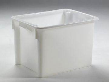 Euronorm Hygienische Drehstapelbehälter, Lebensmittelecht 800x600x505 mm, 170 Liter, Weiß