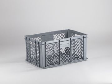 Kunststoff Cateringbehälter 60x40x29cm, 56 Liter, perforiert, grau