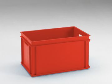 Normbox stapelbare Kunststoffbehälter 600x400x325 mm, 60L PP virgin rood