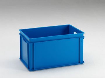 Normbox stapelbare Kunststoffbehälter 600x400x325 mm, 60L PP virgin blau