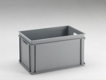 Normbox stapelbare Kunststoffbehälter 600x400x325 mm, 60L PP virgin grau