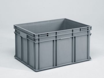 Normbox stapelbare Kunststoffbehälter 800x600x425 mm, 175L PP virgin grau