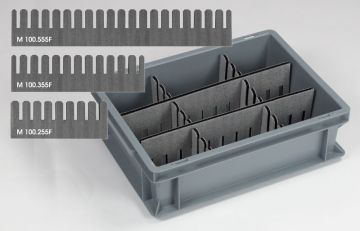 Steckleiste transportBehälter 355x100x7mm 2-Seitig Schaumstoff geklebt