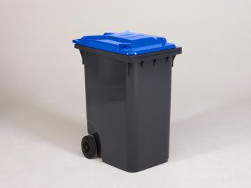 Wheelie bin 240L, 580x740x1070 mm, anthracite/blue