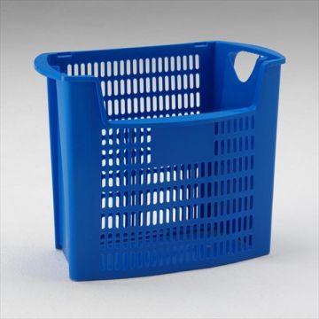 Papier u. Glaskorb 49x30x38,5cm 32 Ltr perforiert, mit Öffnung, blau