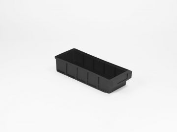 Leitfähige Kleinteilebox, 400x152x83 mm für 4 Trennwände, schwarz (pro Stück)