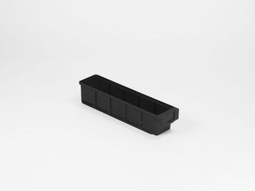 Leitfähige Kleinteilebox, 400x93x83 mm für 4 Trennwände, schwarz (pro Stück)