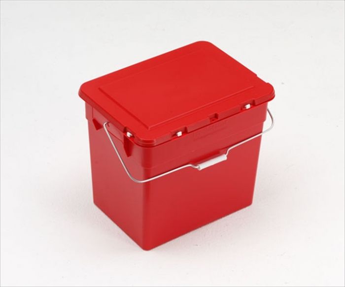 Kunststoffumweltbox 40x31x36cm, 30 Liter, mit Scharnierdeckel, rot