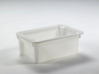 Euronorm Hygienische Drehstapelbehälter, Lebensmittelecht 600x400x220 mm, 30 Liter, Weiß