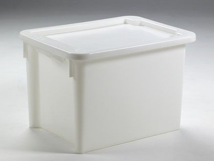 Euronorm Hygienische Drehstapelbehälter, Lebensmittelecht 800x600x505 mm, 170 Liter, Weiß