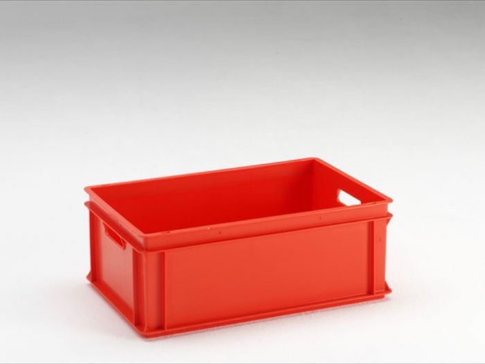 Normbox stapelbare Kunststoffbehälter 600x400x220 mm, 40L PP virgin rood