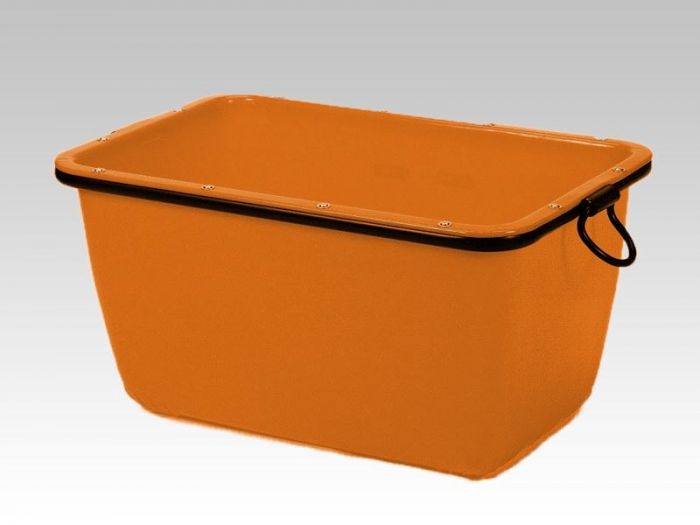 Kunststoff Mörtelkübel 99,5x66,5x49cm, 200l, Rahmen aus Rundrohr, orange