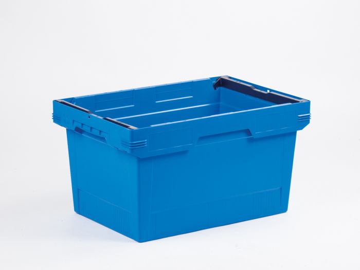 Schachtelbarer Behälter 58 Liter mit Stapelbügel blau