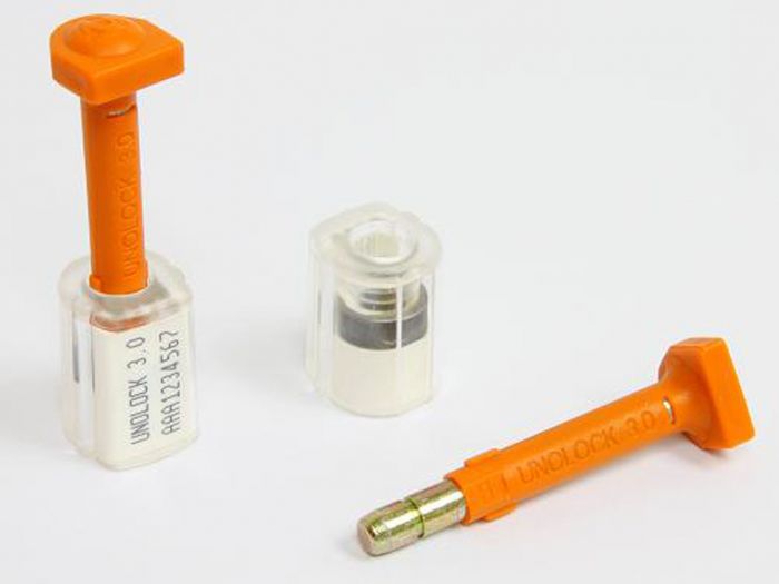 UnoLock 3, Versieglung ø 10 mm 250 Stück, orange, mit exklusieve durchgehende Nummerierung