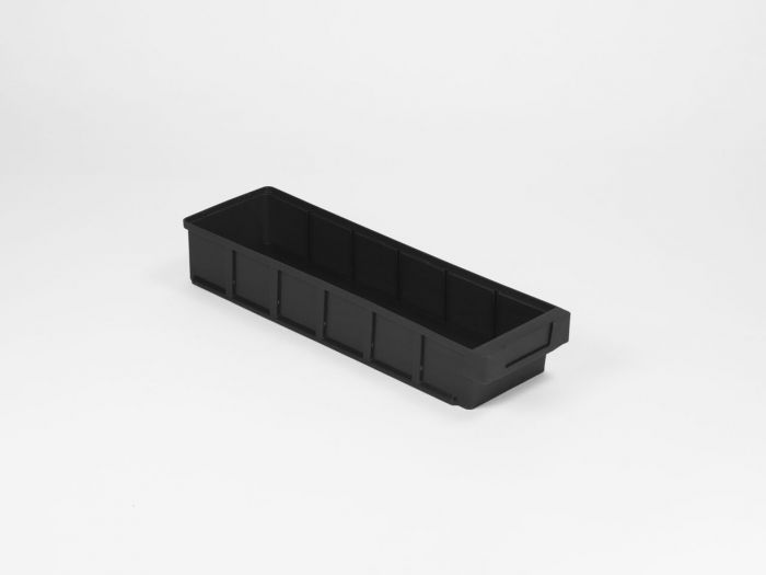 Leitfähige Kleinteilebox, 500x152x83 mm für 5 Trennwände, schwarz